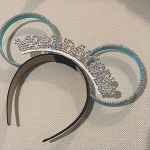 Crystal Embellished Headband with Teal Accents